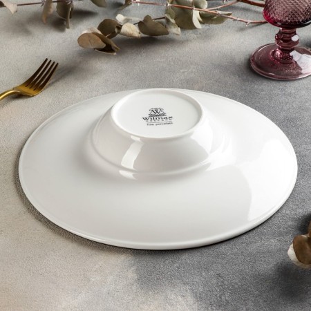 Porcelain plate for paste Wilmax Splash, 250 ml, D = 27 cm, lilac color-2