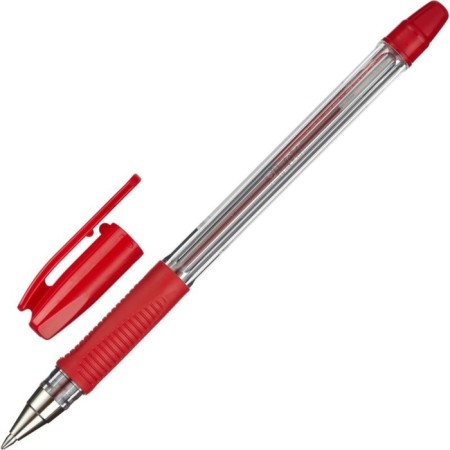 Ballpoint pen Pilot BPS-GP, rubber emphasis, 0.7mm, oil base, red rod-1
