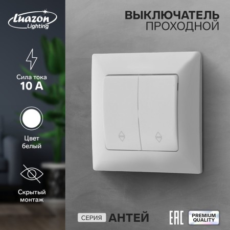 The circuit breaker Luazon Lighting "Antei", 10 A, 2 keys, hidden, white