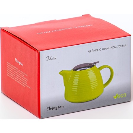 Elrington teapot “Felicit, glaze”, 700 ml, yellow color-2