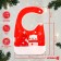 Badion for feeding "New Year's Bear", waterproof on Velcro, with pockets, gift packaging, crumb I