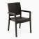 Set of garden furniture: 2 chairs + table, brown
