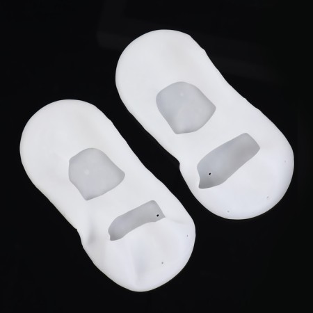 Socks for pedicure, silicone, with a strap, 18 × 9 cm, size l, color white-2