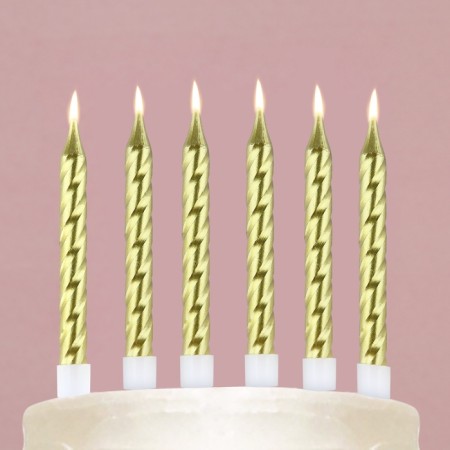 Candles for cake, gold, 8 pcs.-6