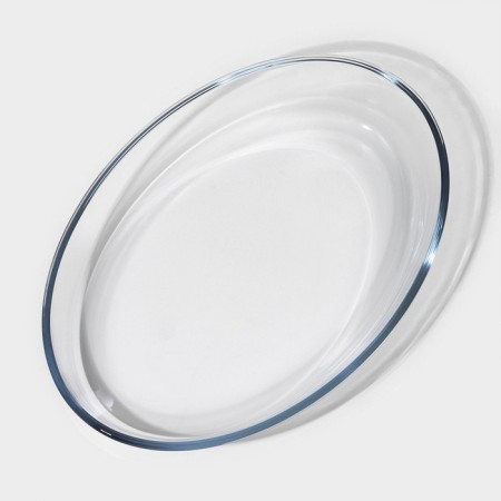 Form made of heat -resistant glass for baking and baking oval shade, 3 l, 35 × 24 × 6 cm-3