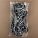 Braid knitted lamps 25 mm, 9.1 ± 0.5 m, silver/black/white color