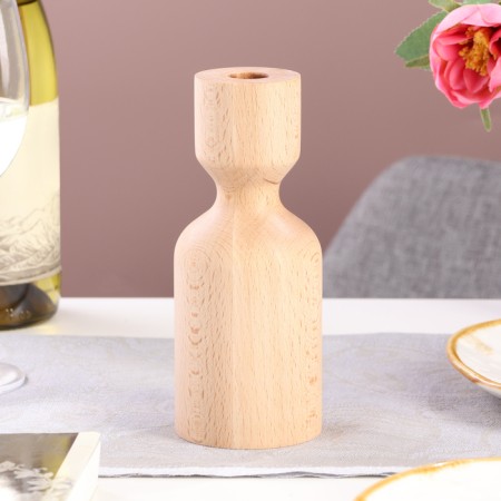 Candlestick, model No. 14, 7 x 17 cm, beech-1