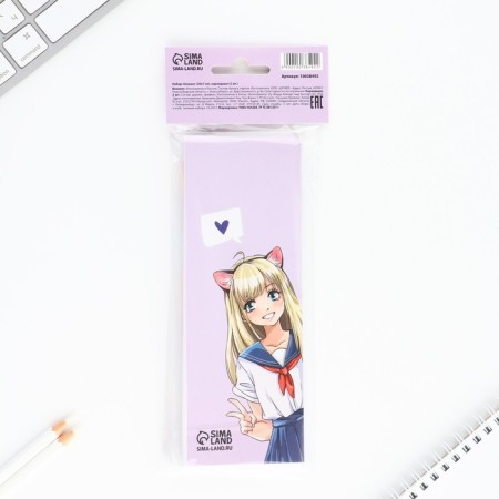Set 2 pencils and notebook "Anime Girl"-9
