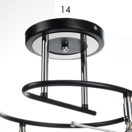 Redo chandelier 2he27 40W Black-chromium 45x30x28 cm-7