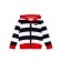 Cardigan striped with a hood for a boy PlayTode, height 122 cm