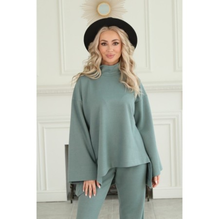 Female suit, size 50, green color-20