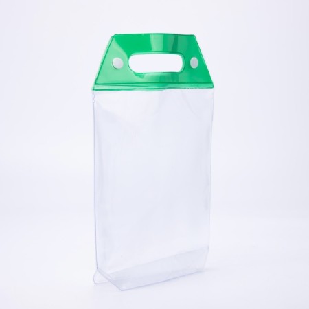 Cosmetic bag on the buttons, the color is transparent/green-1