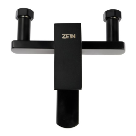 Bath mixer Zein Z3837, one -leaf, shower set, black-5