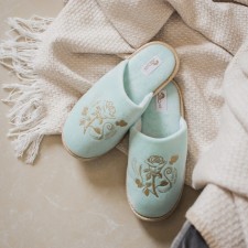 Women's slippers Rose, size 39, Aqua color