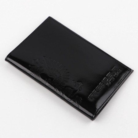 Cover for passport 5131 Russia, black color, genuine leather-2