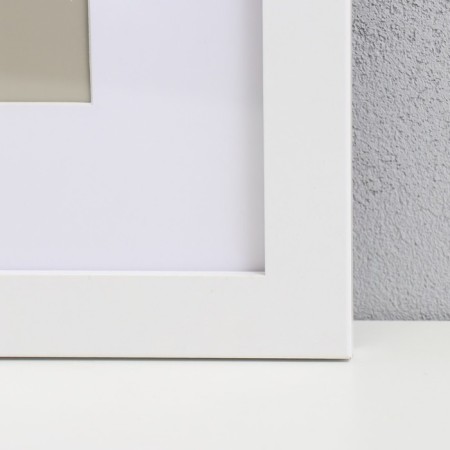 Photo frame MDF "Ellis" 40x50 cm, with Paspartt, white 76739 (plastic screen)-2