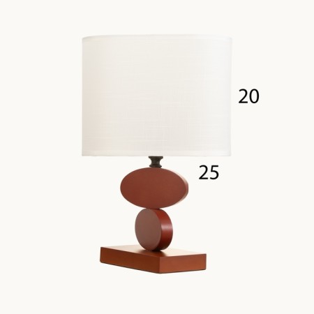 Table lamp "Claud" 1x40W E27 red walnut 12x24.8x38cm-6