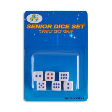 Set of playing bones, 6 pcs, 1.3 x 1.3 cm-1