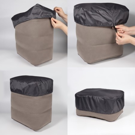 Pillow inflatable, 46 × 33 × 45 cm, in a case, color gray color-6