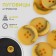 A set of buttons, 4 punctures, d = 20 mm, 10 pcs, mustard color