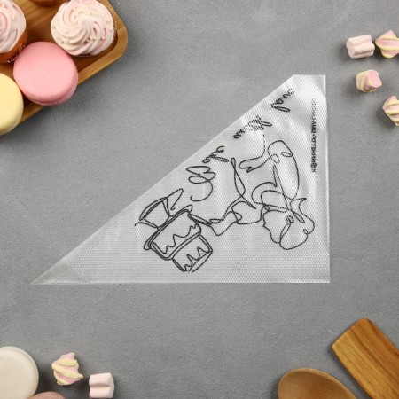 Confectionery bags Bake with Love, (L) 38 x 24 cm, 50 pcs-1