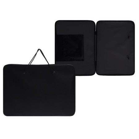Folder for drawings and drawings A3, 470 x 340 x 20 mm with handles, textile, inner pocket "Creativity" Black