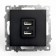 2-seater USB (mechanism), 250V, 2.1A, series of Catherine, GLS10-7115-05, black