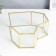 Casket glass with a metal frame "Heart with faces" gold 9.5x21x21 cm