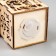 Christmas tree toy "House with a deer", from batteries, a glow of warm white