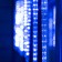 Garland "icicles rhyflated" 2.5 × 0.42 m, IP65, transparent thread, 288 LED, glow blue with a drain effect, 12 V