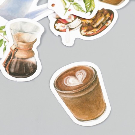 Stickers for creativity "Fragrant coffee" set of 46 pcs 4.4x4.4x1.1 cm-1