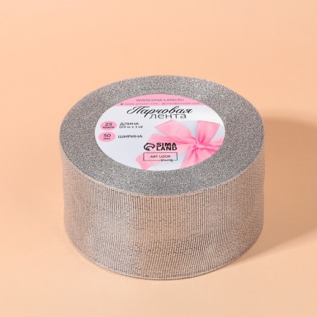 Brocade tape, 50 mm, 23 ± 1 m, silver color-3