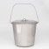 A bucket with a lid, 19 liters, a measured scale, stainless steel