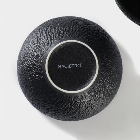 Набор салатников фарфоровых Magistro Lofty, 2 предмета: 600 мл, d=14 см, цвет черный-4