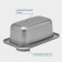 Gastrootiness 1/9 of stainless steel, 65 mm, 17.6 × 11.2 × 6.5 cm, thickness 0.8 mm