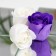 Soap roses, purple and white, set of 9 pcs.