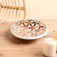 Decorative plate 20x20x5 cm, ceramics