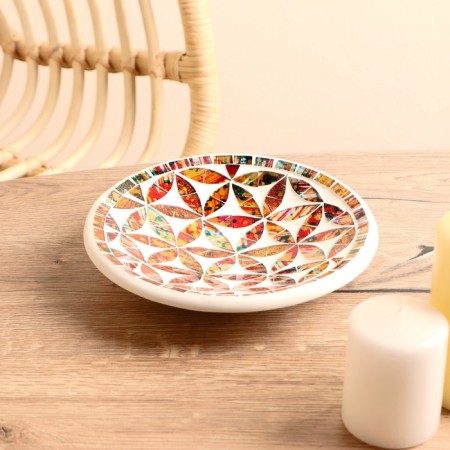 Decorative plate 20x20x5 cm, ceramics