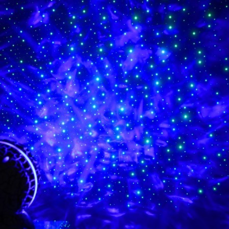 Light device "Dinosaurian egg" 10 cm, speaker, removable hemisphere, glow of RGB, remote control, USB, blue-3