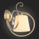 Wall lamp EVOLUCE. SL177.201.01. Azzurro. 1x40 W, E14, 40x32 cm, golden color