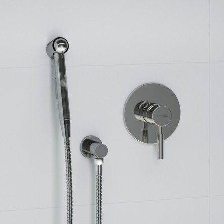 Fixer for bidet Wasserkraft A14157, with a hygienic shower, hose 120 cm, brass, chrome-1