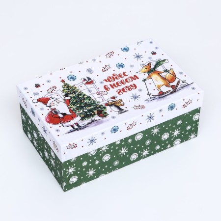 Rectangular box "Snow time", 27 × 17 × 11 cm-1