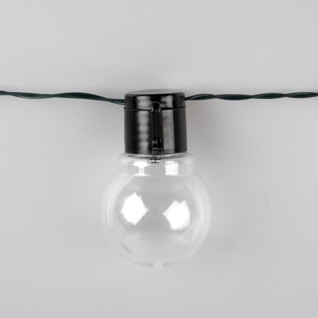 Garland “thread” 2.7 m with nozzles “balls”, IP44, dark thread, 10 LED, glow of multi, 8 modes, solar battery-4