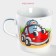 Mug ceramic shade "Machine", 230 ml, white color