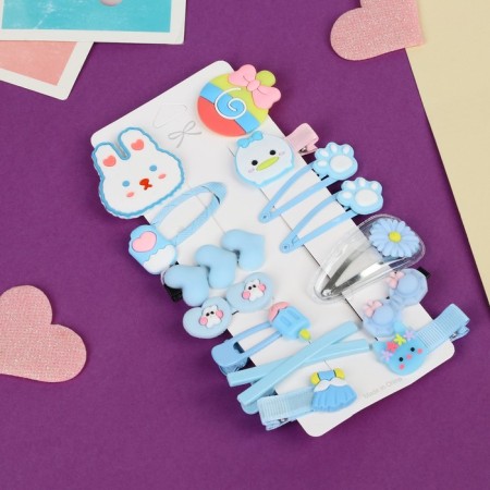 Hair set "Little Joy" (14 pcs) Bunny, Blue