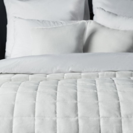 Jerry set: a cover 230 x 250 cm, pillowcase 45 x 45 cm - 2 pcs, white color-2