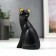 Polystone souvenir "Black cat with golden ears" 12.7x7.7x4.3 cm