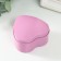 Casket Metal for a candle "Heart. Gloss" pink 7x7x3.5 cm