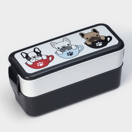 Buldogi lunch container, 2 departments, 500+500 ml-1