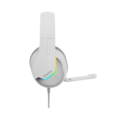 Marvo H8618 WH headphones, game, full -size, microphone, USB, 2 m, RGB, gray-3